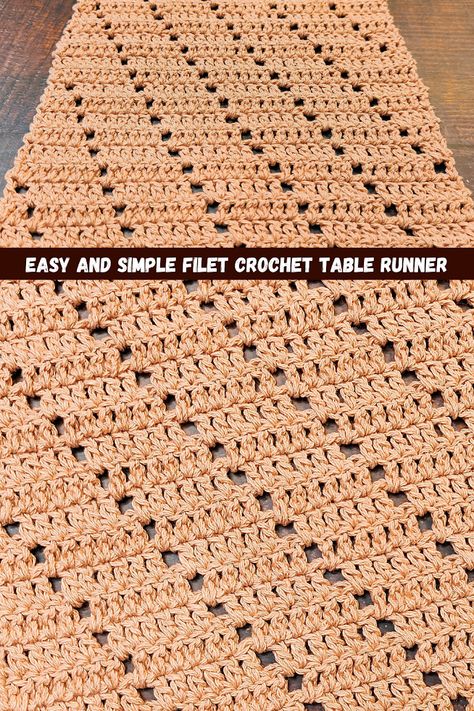 Raji's Craft Hobby: Easy and Simple Filet Crochet Table Runner Filet Crochet Table Runner, Crochet Block Stitch, Stitch Videos, Placemat Diy, Diy Table Runner, Crochet Table Cloth, Table Runner Patterns, Left Handed Crochet, Tablecloth Pattern