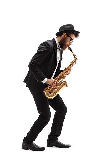 Saxophone Photography, Saxophone Art, Saxophone Player, Business Portrait Photography, Musician Photography, Saxophone Players, Action Pose Reference, Mens Fashion Illustration, Jazz Art