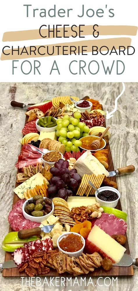 Charcuterie Board For A Crowd, Cheese And Charcuterie Board, Charcuterie Board Diy, Charcuterie Appetizers, Charcuterie Board Meats, Cheese Charcuterie Board, Plateau Charcuterie, Charcuterie Inspiration, Charcuterie Cheese