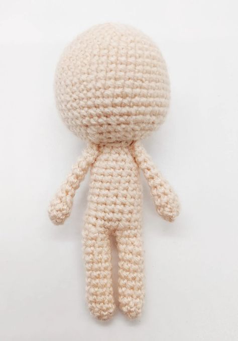 How to Crochet the Easiest Small and Cute Doll Base (free!) - Little World of Whimsy Doll Body Base, Crochet Doll Base Pattern, Crochet Doll Base, Doll Base, Doll Patterns Free, Foundation Single Crochet, Crochet Dolls Free Patterns, Sugar Plum Fairy, Crochet Shop