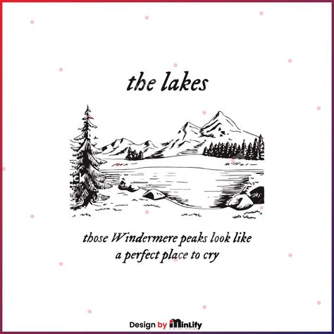 Vintage The Lakes Taylor SVG Folklore Album SVG File For Cricut Check more at https://minlify.com/listing/vintage-the-lakes-taylor-svg-folklore-album-svg/ Folklore Graphic Design, The Lakes Tattoo Taylor Swift, The Lakes Taylor Swift Tattoo, Lakes Taylor Swift, The Lakes Taylor Swift, Folklore Tattoo, Folklore Design, Lake Tattoo, Folklore Album