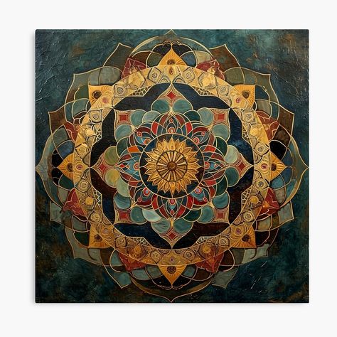 Get my art printed on awesome products. Support me at Redbubble #RBandME: https://www.redbubble.com/i/canvas-print/Golden-Labyrinth-of-the-Soul-An-Ancient-Echo-in-Modern-Mandala-Art-by-AboutMoments/161344369.5Y5V7?asc=u Mandala Art Canvas, Zen Artwork, Meditation Art, Mandala Wall Art, Healing Arts, Mystical Art, Mandala Coloring, Art Metal, Scenery Wallpaper