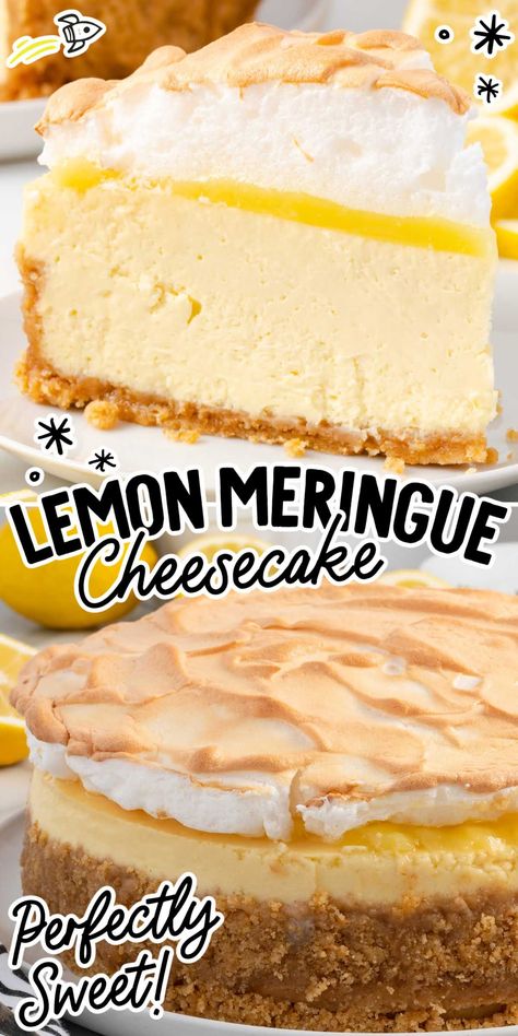 Lemon Meringue Pie Cheesecake, Lemon Cream Cheesecake Recipe, Edwards Lemon Meringue Pie Recipe, Lemon Marange Pie Cheesecake, Lemon Meringue Cheesecake Recipe, Nilla Wafer Crust, Lemon Meringue Pie Recipe, Meringue Cheesecake, Toasted Meringue