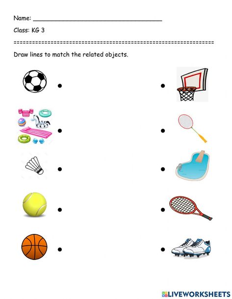 Sports Worksheets For Kindergarten, Sports Worksheets For Kids, Sports Day Kindergarten, Exercise For Kindergarten, Sport Kindergarten, Economics Lessons, Sport Online, Sports Day, Interactive Activities