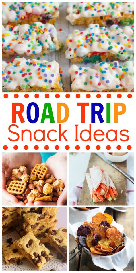 20+ Road Trip Snack Ideas - Great recipe ideas that are perfect for traveling! Road Trip Snack Ideas, Vacation Snacks, Road Snacks, Snack Ideas For Kids, Trip Snacks, Best Camping Meals, Camping Snacks, Road Trip Food, Road Trip Snacks