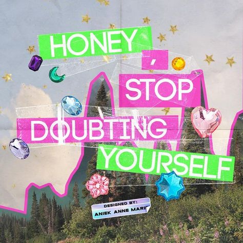 Stop Doubting Yourself, Doubting Yourself, Gfx Design, Graphic Design Student, Zine Design, Magazine Collage, Collage Design, Marca Personal, Graphic Design Tutorials