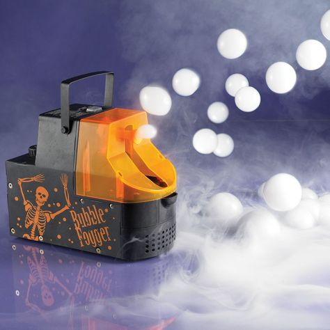 Bubble Fogger Machine -- Really cool! Too bad it has skeletons on it… could otherwise be used for other occasions than Halloween. Fogger Machine, Haunted House Diy, Creepy Carnival, Fog Machine, Bubble Machine, Cool Inventions, Hallows Eve, It's Fall, Dia De Muertos