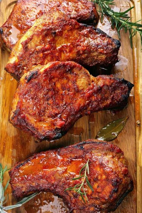 Oven-Roasted-Pork-Chops-CO259-Pin-4 Pork Chops With Ranch Seasoning, Oven Roasted Pork Chops, Baked Bbq Pork Chops, Roasted Pork Chops, Oven Roasted Pork, Barbecue Pork Chops, Pork Chop Dishes, Oven Pork Chops, Roast Pork Chops