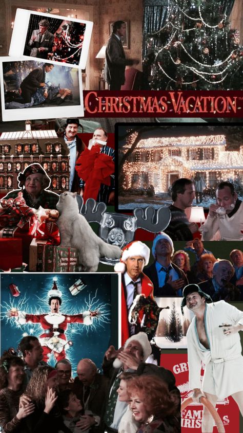 Christmas Wallpaper Christmas Vacation, White Christmas Movie Wallpaper, Christmas Movie Collage Wallpaper, Christmas Wallpaper Movies, Christmas Movies Wallpaper, Christmas Movie Collage, Christmas Vacation Wallpaper, Family Holiday Aesthetic, Christmas Vacation Aesthetic