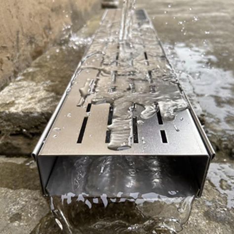 PRICES MAY VARY. ✅ Heavy Duty Drain Grate ---＞The trench drain kit consists of high quality 304 stainless steel, and has strong load-bearing capacity. Durability and high performance ensures a permanent collection & dispersal of standing water ✅ Large Load Capacity ---＞These garage floor trench drain grates have a high load capacity. Thickened wall thickness grate keeps the trench drain grate sturdy enough to pass the common cars. Don't worry about damaging. ✅ Tight Connection without Water Leak Yard Drain, Trench Drain Systems, Deck Drain, Channel Drain, Steel Channel, Trench Drain, Drainage Solutions, Shop Buildings, Drain Pipe