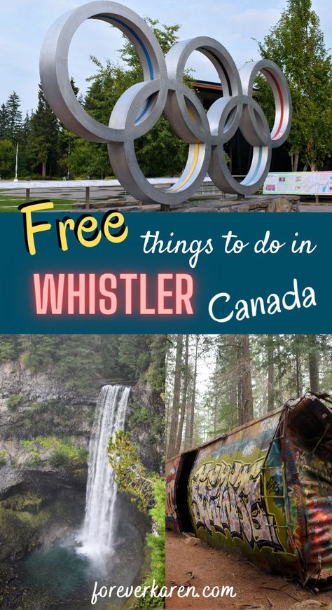 Whistler is a world-class ski resort but equally popular in summer for outdoor activities. While it’s generally an expensive place, there are free things to do in Whistler. While many of these include hiking, some activities are close to Whistler Village. Whistler Summer Outfit, Whistler Outfit Fall, Whistler Village Summer, Things To Do In Whistler Canada Summer, Whistler Outfit Summer, Whistler Canada Summer, Pnw Vacation, Travel Bc, Vancouver Trip