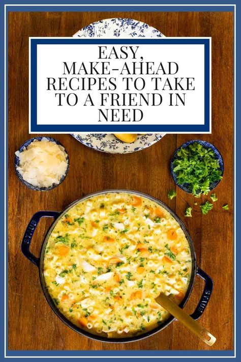 Make Ahead Comfort Food, Recipes For Friends, Homemade Chicken Pasta, Make Ahead Recipes, Family Dinner Night, Italian Chicken Sausage, Friend In Need, Quick Pasta Recipes, Chicken Parmesan Pasta