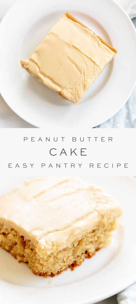 Best Peanut Butter Cake Recipe, Desserts Made With Peanut Butter, Desserts Using Peanut Butter, Baking Recipes With Peanut Butter, School Peanut Butter Cake, Easy Sheet Cake Recipes Simple, Peanut Butter Crazy Cake, Peanut Butter Cake Using Box Cake, Healthy Peanut Butter Cake Recipe