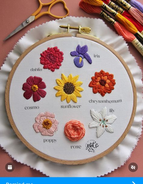 Dahlia Embroidery Pattern, Iris Embroidery Pattern, Dahlia Embroidery, Iris Embroidery, Hand Embroidery Letters, Embroidery Hoop Art Diy, Basic Hand Embroidery Stitches, Embroidery Stitches Beginner, Clothes Embroidery Diy