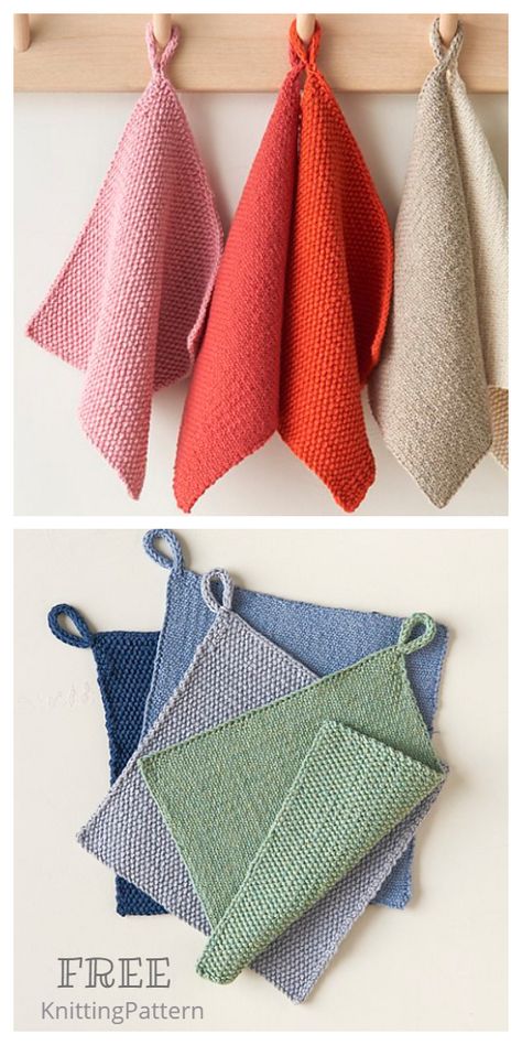 Easy Kitchen DishCloth Free Knitting Patterns - Knitting Pattern Knitting Potholders Pattern Free, Knitted Dish Clothes Free Pattern, Knitting Towels Free Pattern, Knitting Kitchen Towels, Knit Towel Topper Patterns, Free Washcloth Knitting Patterns, Knitted Kitchen Cloths, Kitchen Towel Knitting Pattern Free, Dish Towel Knitting Patterns