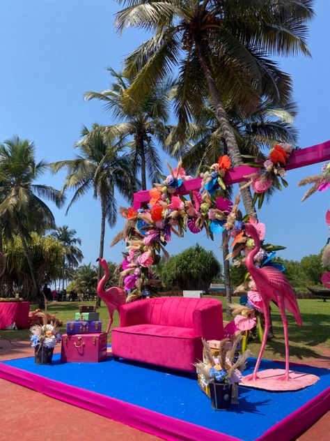 Flamingo Mehendi Decor, Flamingo Theme Mehendi Decor, Carnival Theme Party Wedding Ceremony Decor, Tropical Mehndi Decor, Flamingo Theme Wedding Decor, Flamingo Theme Decor, Flamingo Wedding Theme, Tropical Mehendi Decor, Mehendi Theme Ideas