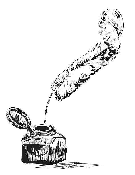 1,892 Ink Pot Drawing Illustrations & Clip Art - iStock Ink Pot Drawing, Quill Tattoo, Pen Vector, Pot Drawing, Ink Pot, Feather Quill Pen, Quill And Ink, Feather Quill, Quill Pen