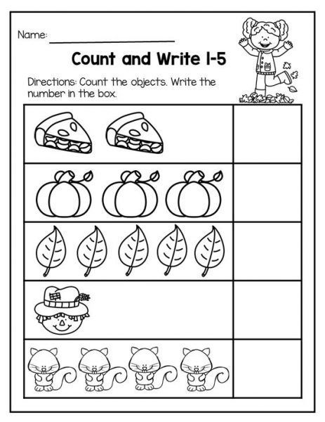 Count the objects and write the number in the box. Kindergarten Math Worksheets Counting, Halloween Math Worksheets, Count And Write, Nursery Worksheets, Pre K Worksheets, Fall Preschool Activities, Preschool Math Worksheets, Kids Worksheets Preschool, Free Preschool Worksheets