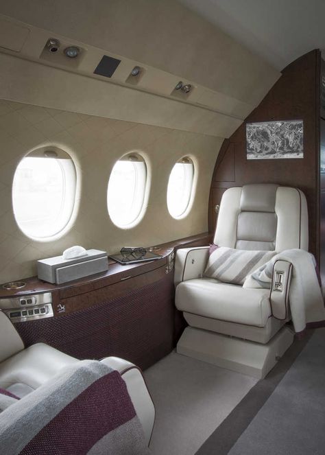 Private Jet Interior, Jean Louis Deniot, Flying First Class, Luxury Jets, First Class Flights, Luxury Private Jets, Campaign Furniture, Career Inspiration, Private Plane