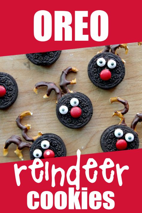 Oreo Reindeer Cookies, Reindeer Oreos, Oreo Reindeer, Raindeer Crafts, Oreo Ideas, Christmas Classroom Treats, Cookies For Christmas, Activity Calendar, Christmas Preschool