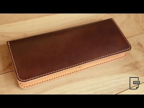 (15) Making a Leather Long Wallet No. 05 - PDF Pattern [leathercraft] - YouTube Leather Long Wallet, Long Wallet, Free Patterns, Leather Craft, Pdf Pattern, Free Pattern, Wallet, Leather, Pattern