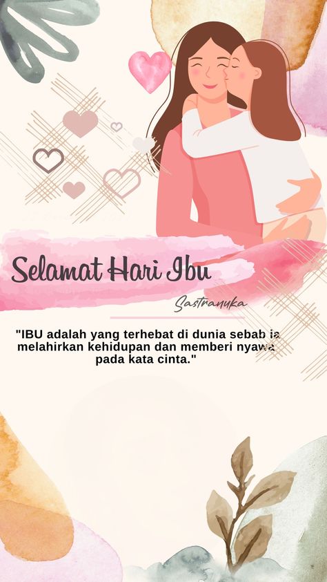 hari ibu Ucapan Selamat Hari Ibu Aesthetic, Hari Ibu Mother's Day, Ayat Alkitab, Ig Story, Happy Mothers Day, Christian Quotes, Happy Mothers, Mother's Day, Greeting Card