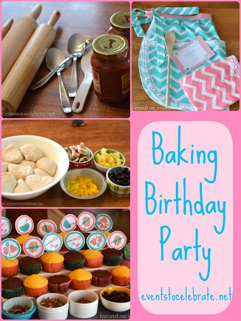 Baking Birthday Party Ideas - events to CELEBRATE! Cupcake Wars Party, Kids Baking Party, Baking Birthday Party, Kids Cooking Party, Baking Birthday Parties, Birthday Baking, Cupcake Wars, Baking Party, 10th Birthday Parties