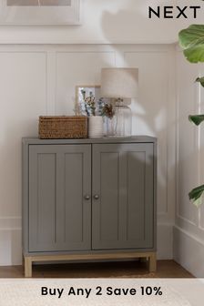 Dove Grey Paint, Cupboard Living Room, Hallway Sideboard, Living Room Cupboards, Log Burner Living Room, Alcove Cabinets, Timeless Living Room, Hallway Cabinet, Next Furniture