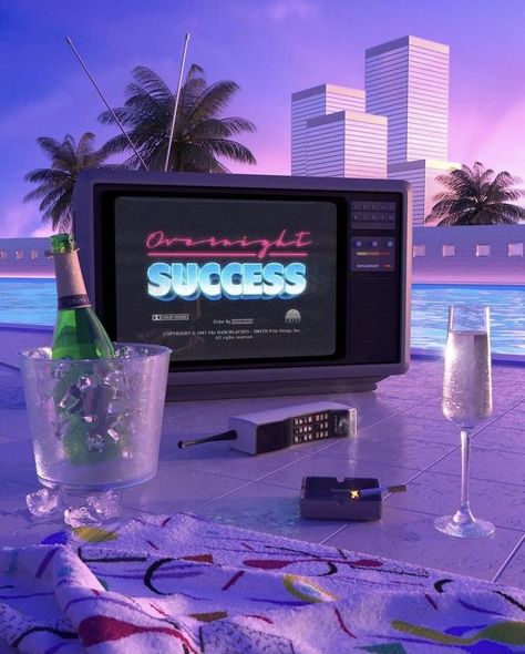 Vaporwave 90s Computer Aesthetic, Vaporwave Room, Overnight Success, Neon Noir, Retro Wave, Vaporwave Art, Retro Artwork, New Retro Wave, 80s Aesthetic