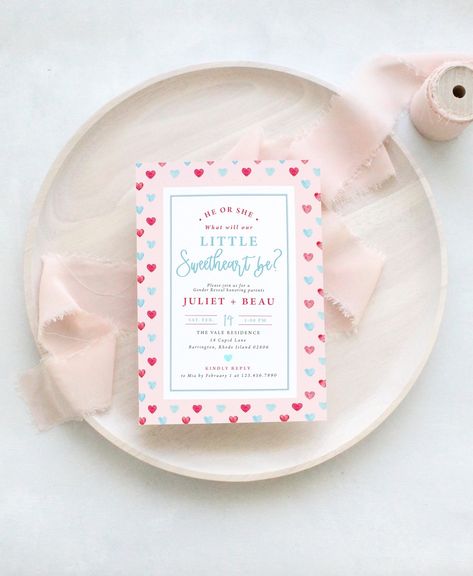 What Will Our Sweetheart Be Gender Reveal, February Gender Reveal Ideas For Party, Valentine’s Day Gender Reveal Party, February Gender Reveal Ideas, February Gender Reveal, Valentines Gender Reveal Ideas, Valentine Gender Reveal, Valentines Gender Reveal, Sweetheart Candy