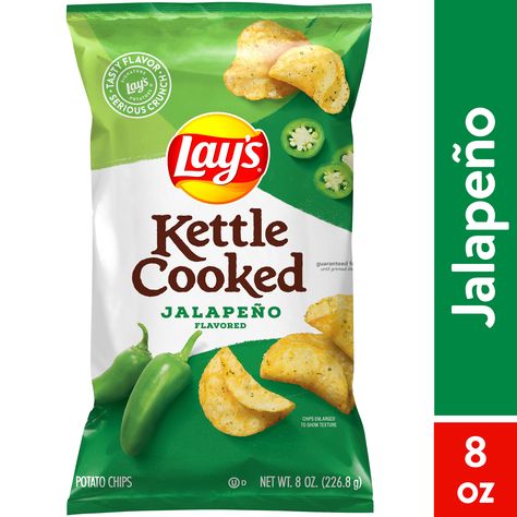 Cooked Jalapeno, Jalapeno Potato, Snack Lays, Jalapeno Chips, Lays Flavors, Kettle Cooked Chips, Lays Chips, Lays Potato Chips, Potato Snacks