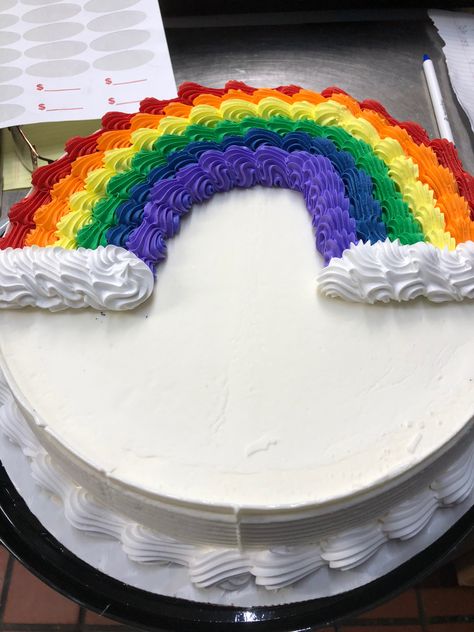 Rainbow cake Made at Northbrook IL Dairy Queen #dqcake #dqcakes #icecream #icecreamcake #dairyqueen Dairy Queen Ice Cream Cake Designs, Ice Cream Cake Designs, Dairy Queen Ice Cream, Dq Cake, Dairy Queen Cake, Dq Cakes, Dairy Queen Ice Cream Cake, Queen Cake, Free Monogram Fonts