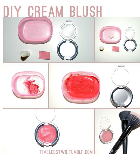 DIY - cream blush. It is great because you can be creative and it leaves your skin feeling.soft Homemade Cream Blush, Cream Blush Diy, Diy Cream Blush From Powder, Homemade Blush Cream, Diy Blush Cream, How To Make Blush, Diy Cream Blush, Diy Blush, Homemade Blush