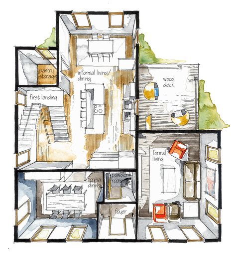 interior sketch Floor Plan Sketch, Interior Design Layout, Interior Design Renderings, Interior Architecture Drawing, Interior Design Plan, Drawing Interior, Interior Design Sketch, Interior Design Drawings, Interior Design Sketches