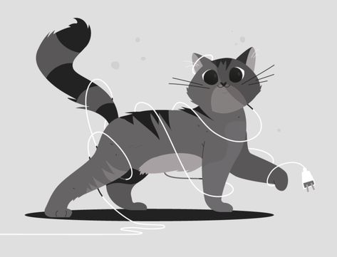 Sticker Inspiration, Black And White Drawings, Anatomy Physiology, Cat Anatomy, Illustration Art Kids, Cat Sketch, Cat Comics, Image Swag, Cat Vector