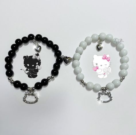 US?? DEVIL & ANGEL HELLO KITTY ₊˚⊹♡🔗 Link in bio / stormbracelets.com INTERNATIONAL SHIPPING.ᐟ.ᐟ ♡ TikTok: @ stormbracelets Email Enquiries: stormluvrs01@gmail.com #stormbracelets #matchingbracelets #bracelet #batman #hellokitty #explorepage #reels #instagramreels #couple #fyp #viral #viralvideos #spiderman #trending Hello Kitty Matching Bracelets, Angel Hello Kitty, Hello Kitty Matching, Devil And Angel, Devil Angel, Bracelets Silver, Hello Kitty Nails, Angel Cat, Matching Bracelet