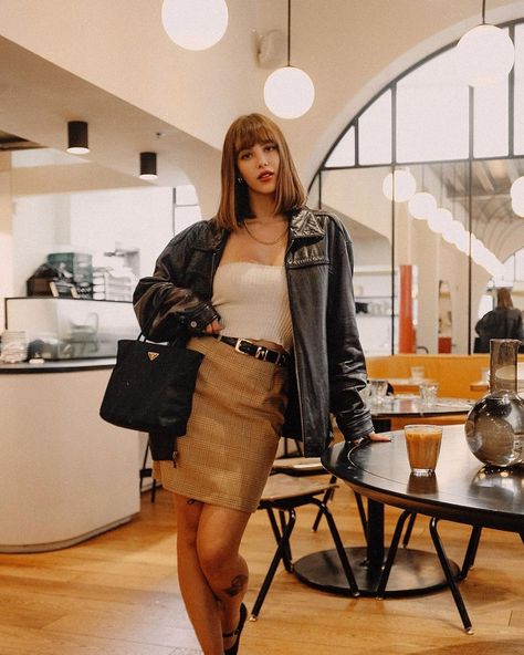 Audrey Rivet, Leather Skirt, Leather, On Instagram, Instagram