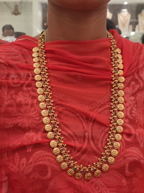 Kaasu Malai Gold Haram, Kasulu Haram Gold, Mullai Poo Haram, Kaasu Malai Gold, Kasulaharam Latest Designs, Kasulaperu With Locket, Kaasu Maalai Designs, Dhasavatharam Gold Necklace, Kasulaperu Latest Designs With Weight