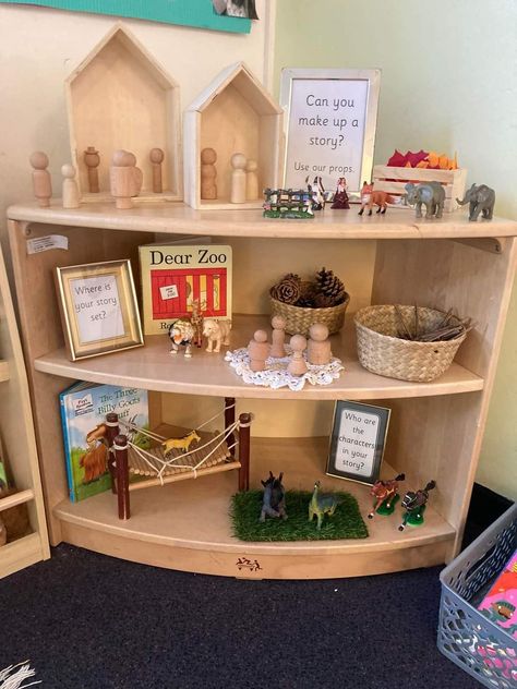 Literacy In Early Years, Sensory Corner Preschool, Story Area Early Years, Learning Environments Early Childhood, Literacy Area Preschool, Early Years Book Corner Ideas, Early Years Reading Area, Preschool Room Ideas Classroom Setup Learning Spaces, Play Based Classroom Set Up