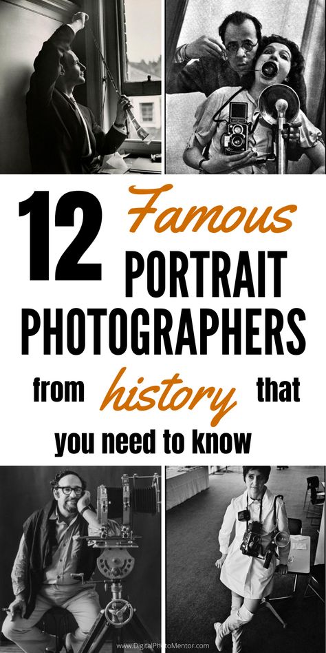 famous portrait photographers in history Self Portrait Famous Artists, Famous Portrait Photographers, Famous Photographs, Historic Photography, Photographer Self Portrait, Classic Photographers, Most Famous Photographers, Bat Box, High School Photography