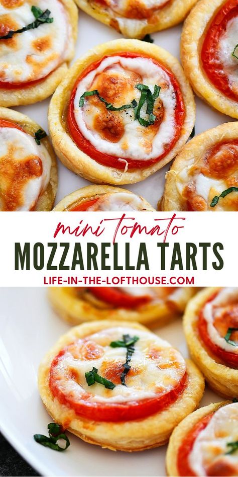 High Tea Food Ideas Savoury, Fresh Mozzarella Recipe Appetizers, Tomato Mozzarella Appetizer, Fresh Mozzarella Appetizers, Fresh Mozzarella Recipe, Mini Food Appetizers, Mozzarella Appetizers, Snacks Yummy, Tomato Appetizers