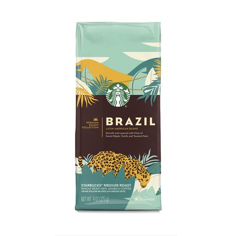 Brazil Coffee, Starbucks Design, Brazilian Coffee, Arabica Coffee Beans, Coffee Varieties, Medium Roast Coffee, Roast Coffee, Single Origin, Arabica Coffee