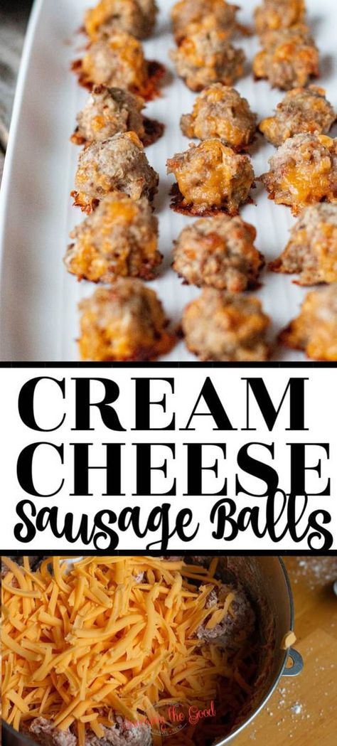 This recipe for cream cheese sausage balls are a tender and delicious appetizer, perfect for holiday parties or game day snacking. My husband prefers this recipe over my bisquick sausage balls. I want to know what you think! Best Sausage Ball Recipe, Bisquick Sausage Balls, Easy Sausage Balls Recipes, Bisquick Sausage, Recipe For Cream Cheese, Cheese Sausage Balls, Cream Cheese Sausage, Sausage Balls Bisquick, Frozen Recipes