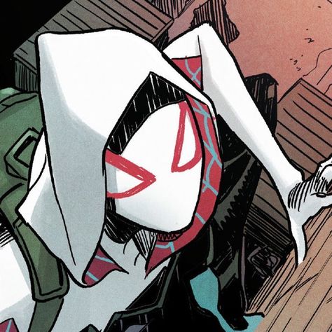 Spider Gwen Icon Comic, Spidergwen Pfp, Spider Gwen Pfp, Spidergwen Aesthetic, Spidergwen Icon, Spider Gwen Icon, Gwen Stacy Comic, Spider Gwen Comics, Ghost Spider