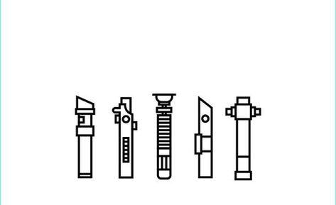 Men Star Wars Tattoo, Minimalist Lightsaber Tattoo, Star Wars Flash Sheet, Lightsaber Tattoo Minimalist, Obi Wan Kenobi Tattoo Minimalist, Simple Star Wars Tattoo Ideas, Star Wars Simple Art, Star Wars Line Art Tattoo, Star Wars Simple Tattoo