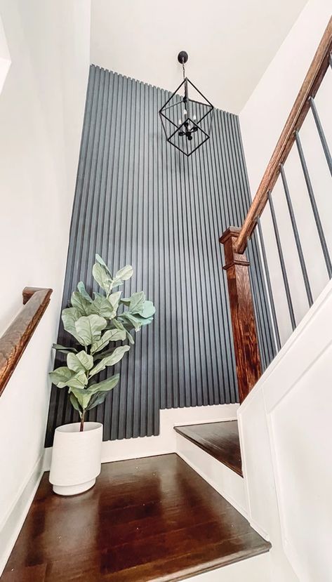 Slat Walls, Staircase Wall Decor, Walls Ideas, Pallet Walls, Polished Plaster, Art Walls, Concrete Walls, Staircase Wall, Deco Chic