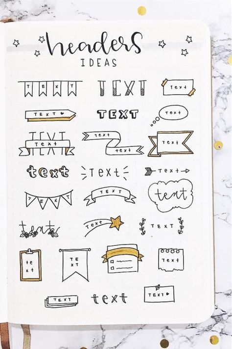 Check out these super cute bullet journal bbanner doodle ideas for inspiration! #bujodoodle #bulletjournal #doodles #bujobanner Journal Banner Ideas, Journal Banner, Crazy Laura, Bullet Journal Headers, Organizator Grafic, Bullet Journal Font, Journal Fonts, Bullet Journal Banner, Bullet Journal Notes