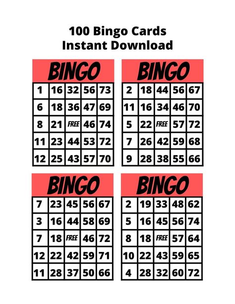 Red/Bingo Calling Cards/Calling Cards Bingo/Red Bingo Cards Template/Instant Bingo Card Printable/Bingo Cards For Kids Bingo Cards Printable Templates, Bingo Calls, Printable Bingo Cards, Free Printable Bingo Cards, Bingo Card Template, Free Bingo Cards, Printable Bingo Games, Bingo Template, Bingo Cards Printable