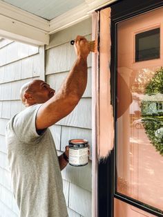 Modern Black Storm Door, Pretty Storm Doors, Modern Storm Door With Screen, Painted Storm Doors For Front Door, Paint Storm Door To Match Front Door, Painted Front Door With Storm Door, Painted Storm Door Ideas, Painting Storm Door, Paint Screen Door