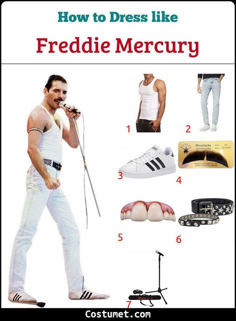 Freddie Mercury (I Want To Break Free, Live Aid) Costume for Cosplay & Halloween Freddie Mercury Live Aid Costume, Freddie Mercury Live Aid Outfit, Freddie Mercury Themed Party, Freddie Mercury I Want To Break Free, Freddie Mercury Costume Woman, Freddy Mercury Costumes, Freddie Mercury Halloween Costume, Freddie Mercury Halloween, Freddie Mercury Fashion